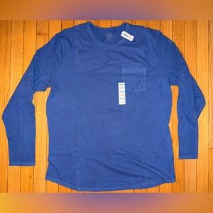 New NWT Men’s Old Navy long sleeved blue sleepwear shirt Pajama size XL